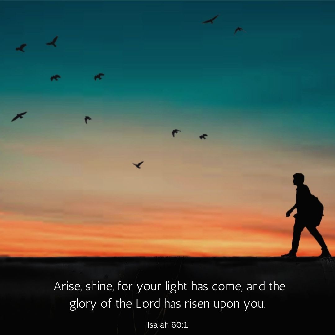 Arise, shine, for your light has come, and the glory of the Lord has risen upon you. Isaiah 60:1
Embrace the new day with hope and gratitude. Let your light inspire those around you. 🌟 
#MondayMotivation #ShineBright #bibleverse