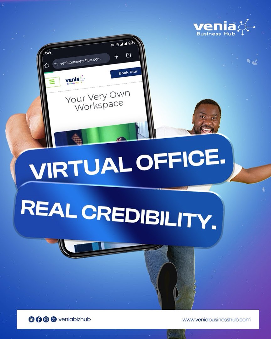 Work from anywhere, own a prime business address.
At Venia Biz Hub, our Virtual Office solutions give your business the credibility, mail handling, and front desk support it needs, without the overhead cost.😎

#VirtualOffice #VeniaBizHub #BusinessAddress #coworkingspace