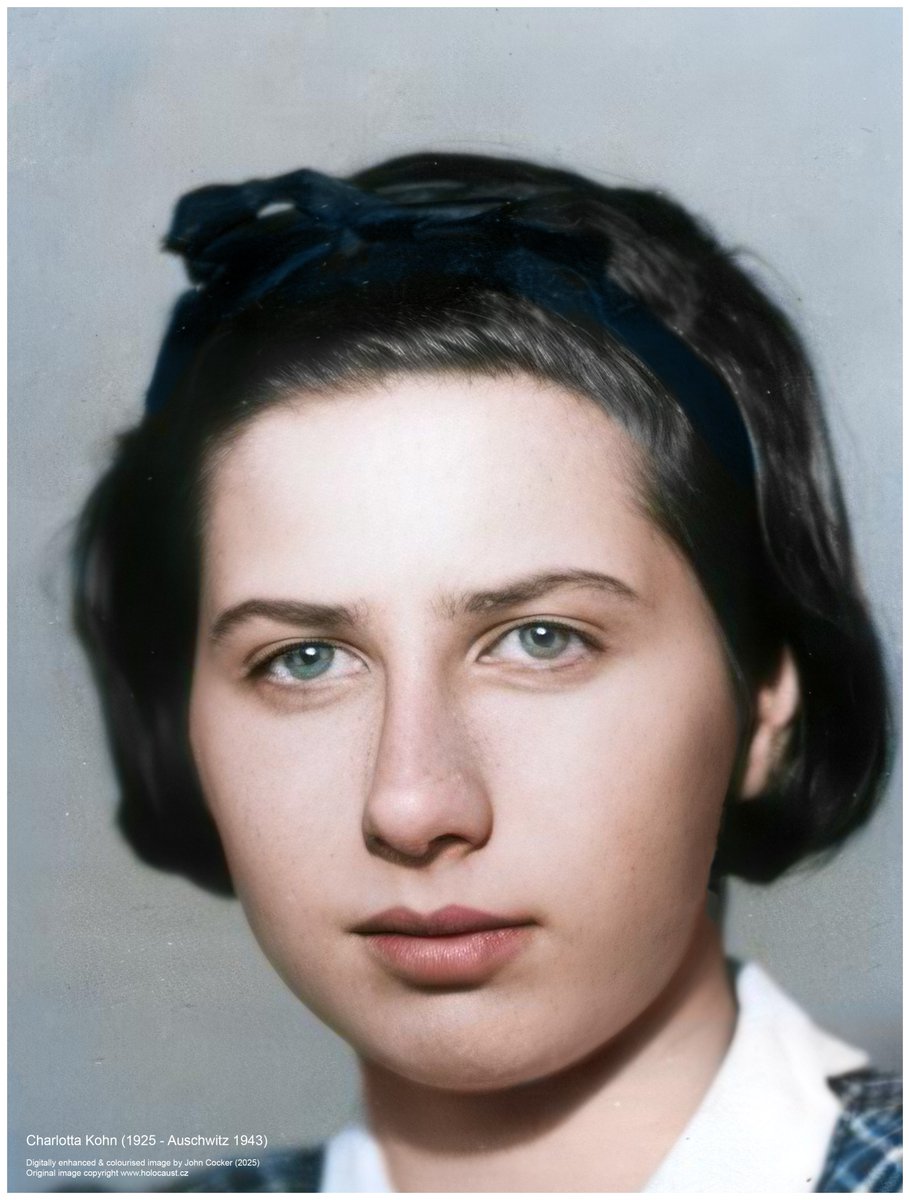 John Cocker 🇺🇦 (@joecocker15) on Twitter photo On this day in 1925, a Czech Jewish girl was born. On the 20 Nov 1942, she was deported to the Theresienstadt Ghetto with her parents and on the 6 Sep 1943 to Auschwitz. They all perished in the Shoah. Her name was Charlotta Kohn
Please support <a href="/AuschwitzMuseum/">Auschwitz Memorial</a> On this day in 1925, a Czech Jewish girl was born. On the 20 Nov 1942, she was deported to the Theresienstadt Ghetto with her parents and on the 6 Sep 1943 to Auschwitz. They all perished in the Shoah. Her name was Charlotta Kohn
Please support <a href="/AuschwitzMuseum/">Auschwitz Memorial</a>