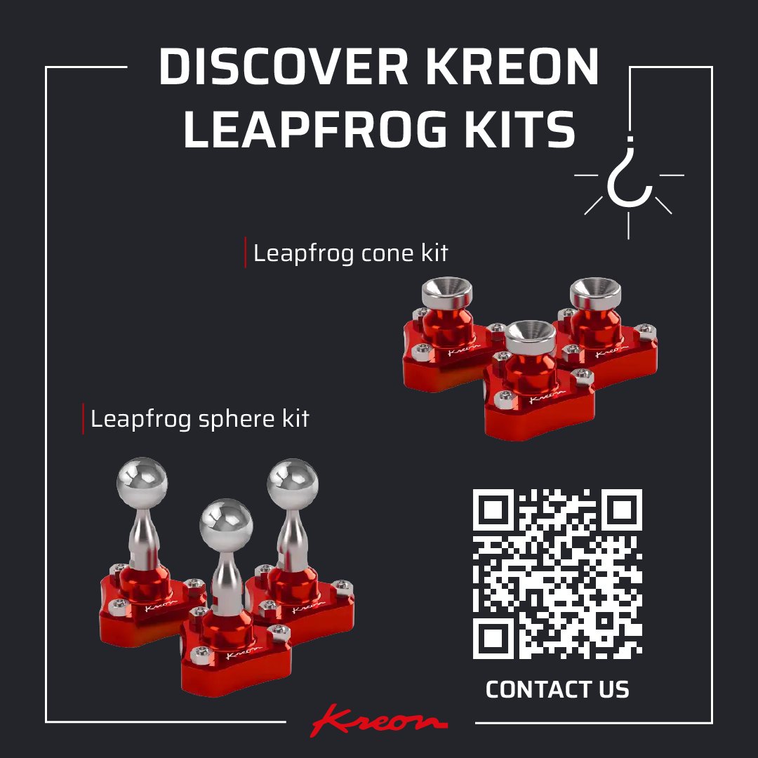 🔍 Did you know? The leapfrog technique extends the measuring range of portable arms by repositioning with 3 reference points—perfect for large parts without losing accuracy. Discover Leapfrog kits 👉 kreon3d.com/products/acces… #Kreon3D #3Dscanning