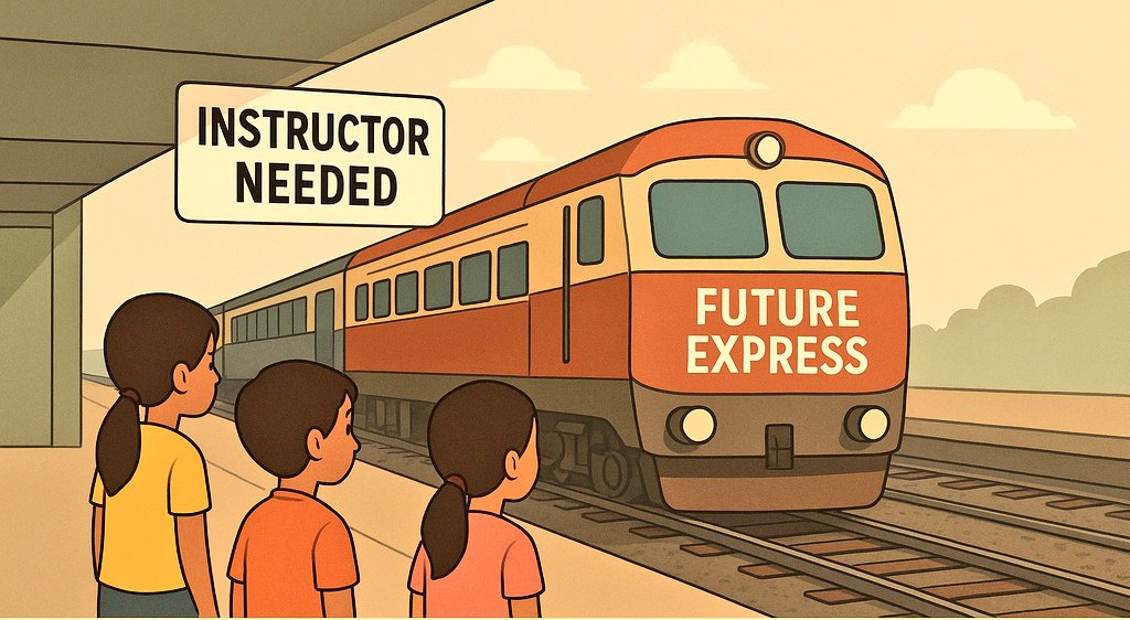 Ravi Beniwal (@_ravibeniwal) on Twitter photo 🚆 “Future Express” आ चुकी है, बच्चे तैयार खड़े हैं
पर रास्ता दिखाने वाला Instructor गायब है!
👉 भर्ती कब होगी ?
#नई_कंप्यूटर_अनुदेशक_भर्ती #Digital_India_Failure_In_Rajasthan
<a href="/BJP4Rajasthan/">BJP Rajasthan</a> <a href="/BhajanlalBjp/">Bhajanlal Sharma</a> <a href="/madandilawar/">Madan Dilawar</a> <a href="/vinodmittal9/">VINOD MITTAL</a> <a href="/rajeduofficial/">Dept of Education, Rajasthan</a> <a href="/pantlp/">LP Pant</a> <a href="/educationnagari/">Education Nagari</a> 🚆 “Future Express” आ चुकी है, बच्चे तैयार खड़े हैं
पर रास्ता दिखाने वाला Instructor गायब है!
👉 भर्ती कब होगी ?
#नई_कंप्यूटर_अनुदेशक_भर्ती #Digital_India_Failure_In_Rajasthan
<a href="/BJP4Rajasthan/">BJP Rajasthan</a> <a href="/BhajanlalBjp/">Bhajanlal Sharma</a> <a href="/madandilawar/">Madan Dilawar</a> <a href="/vinodmittal9/">VINOD MITTAL</a> <a href="/rajeduofficial/">Dept of Education, Rajasthan</a> <a href="/pantlp/">LP Pant</a> <a href="/educationnagari/">Education Nagari</a>