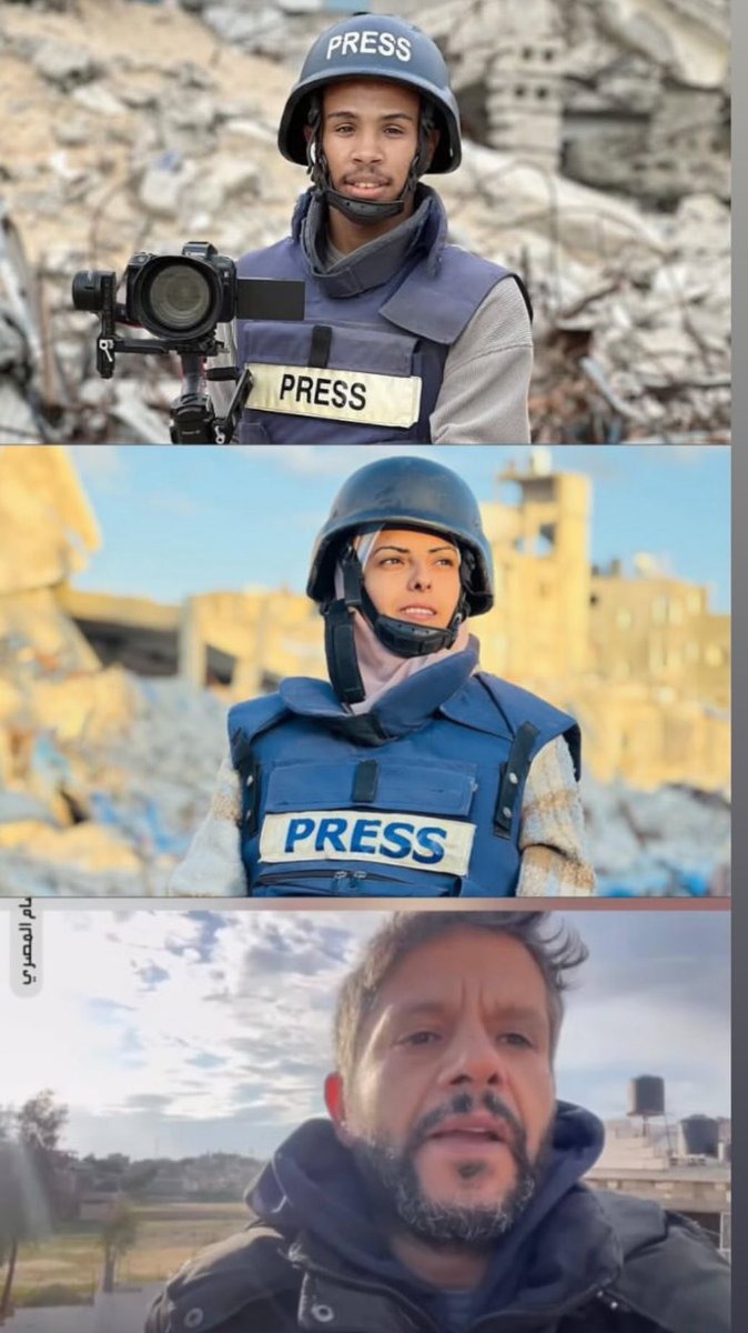 3 journalists in Gaza were targeted today and died in front of everyone's eyes