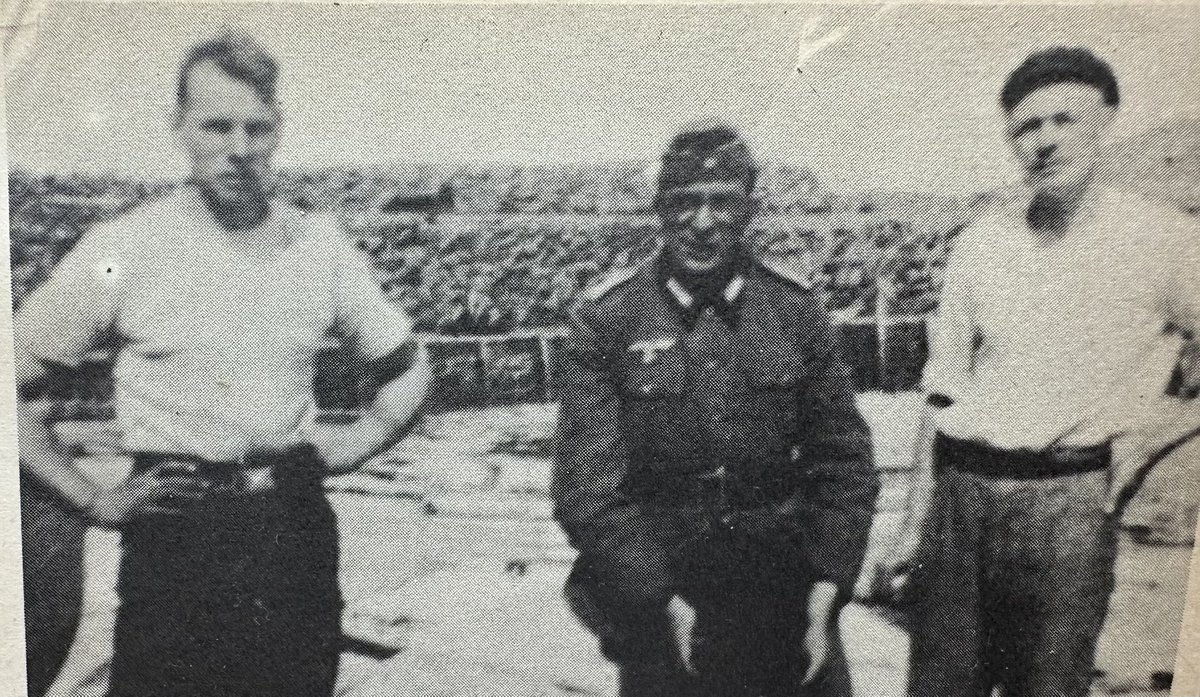 Peter Doyle,(Sonderfurer Herzog) &amp; Pilot George Pope,both gave very detailed accounts to 🇬🇧intelligence about the treatment of Jews in #Alderney from 1941 onwards which both witnessed 1st hand -Pope &amp; Doyle manned the pilot boat (with Herzog 👇)MISSING from Lord Pickles inquiry .