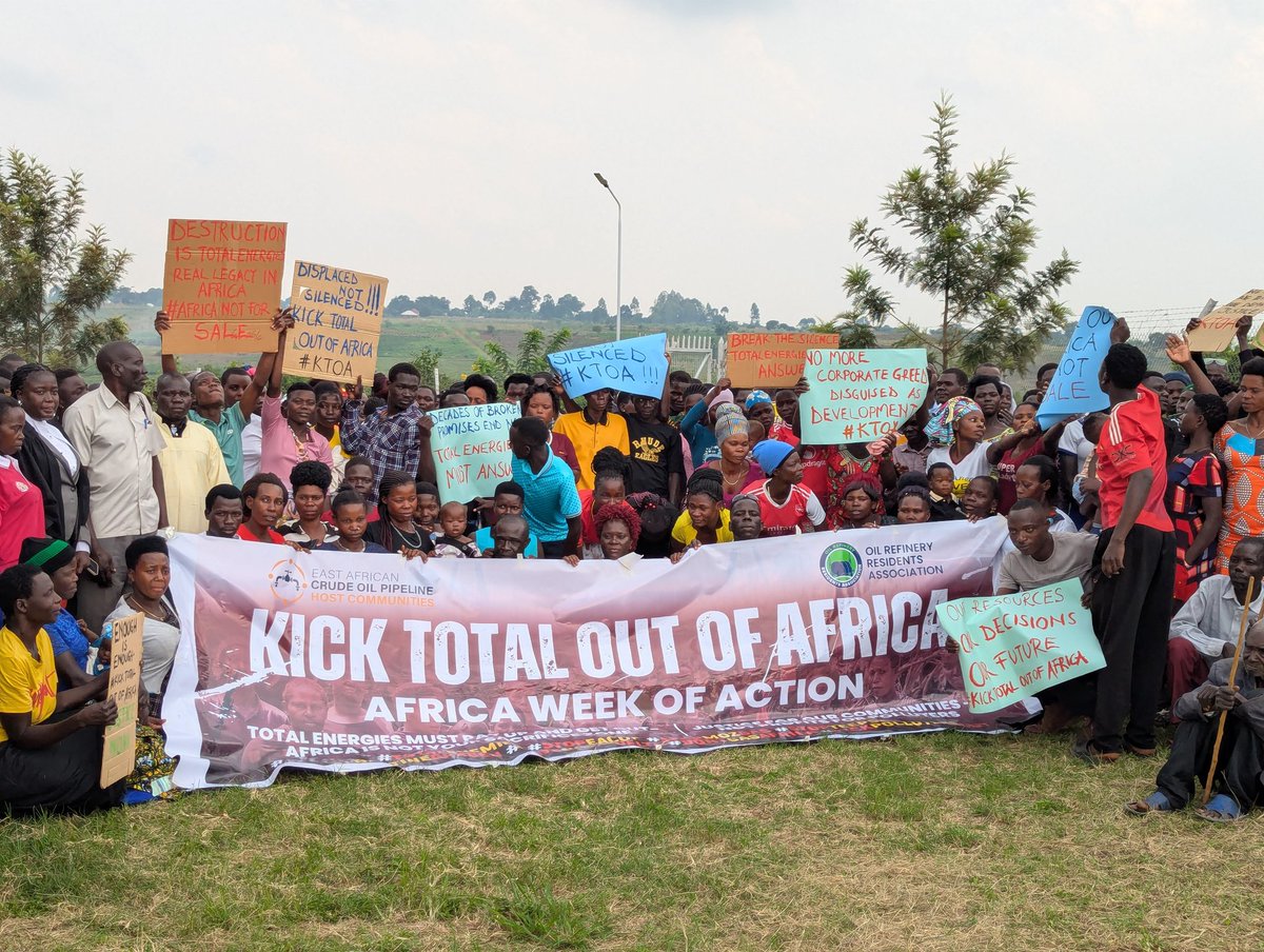 Standing in solidarity for a just cause. I was part of the movement to #KICKTOTALOUTOFAFRICA, demanding justice and accountability. The message is clear: ENOUGH IS ENOUGH. Let's continue to raise our voices for a fairer future. #JUSTICENOW #KTOA