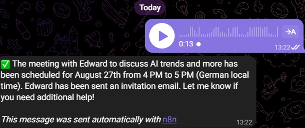 yarmalikhere's tweet image. Your Telegram AI Assistant is here!
- Chat naturally via text or voice
- Sync your Google Calendar & Gmail
- Manage meetings, events, and emails
- Get friendly advice or casual chats
Make your Telegram smarter, not harder.
#Productivity #TelegramBot #AIAssistant #WorkSmart