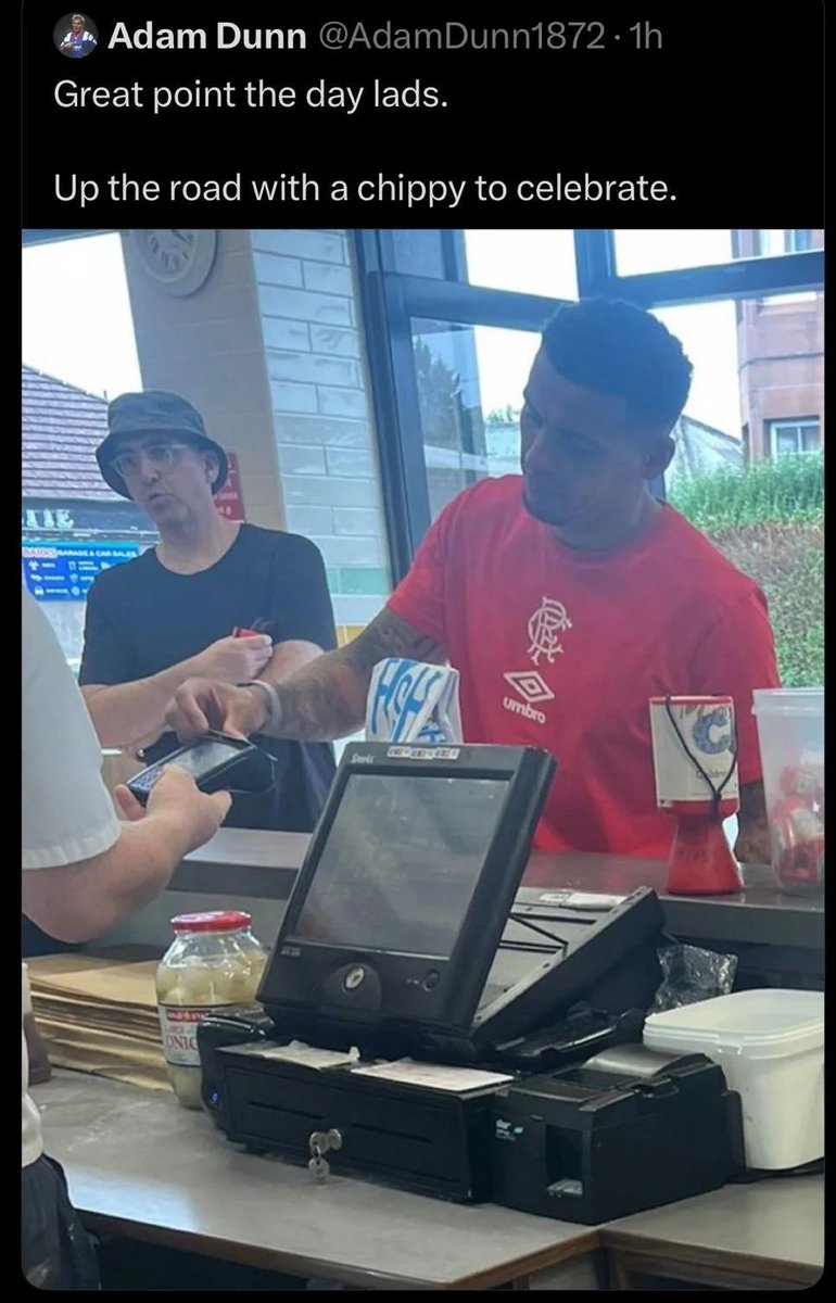 Guy just had a bad day at the office and wants a chippy to take his mind off of it.

I can relate massively.