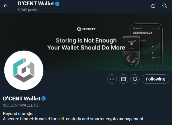 D'CENT Wallet (@dcentwallets) on Twitter photo New banner. Same mission.🫡
It says it all: storing isn’t enough.
Swaps. Tracking. More.
D’CENT is the wallet that works for you because YOU deserve it.🫶 New banner. Same mission.🫡
It says it all: storing isn’t enough.
Swaps. Tracking. More.
D’CENT is the wallet that works for you because YOU deserve it.🫶