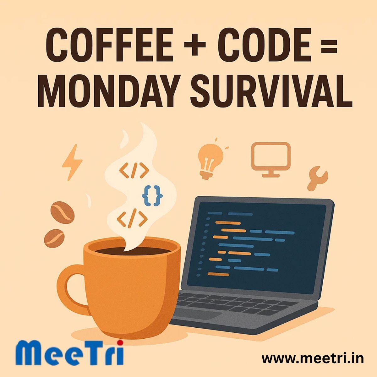 MeetriInfotech's tweet image. Coffee + Code = Monday Survival 
Mondays are tough with work and debugging. Boost productivity with coffee, clear goals,
and mindful breaks. Balance is key: let coffee fuel creativity and teamwork. Happy coding!  #CoffeeAndCode #MondayMotivation #DeveloperLife