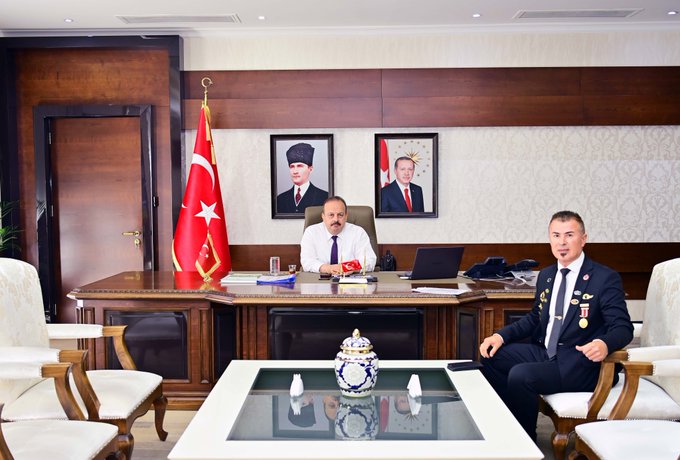 Terör Gazisi Özcan Saban Vali Yakup Canbolat’ı Ziyaret Etti