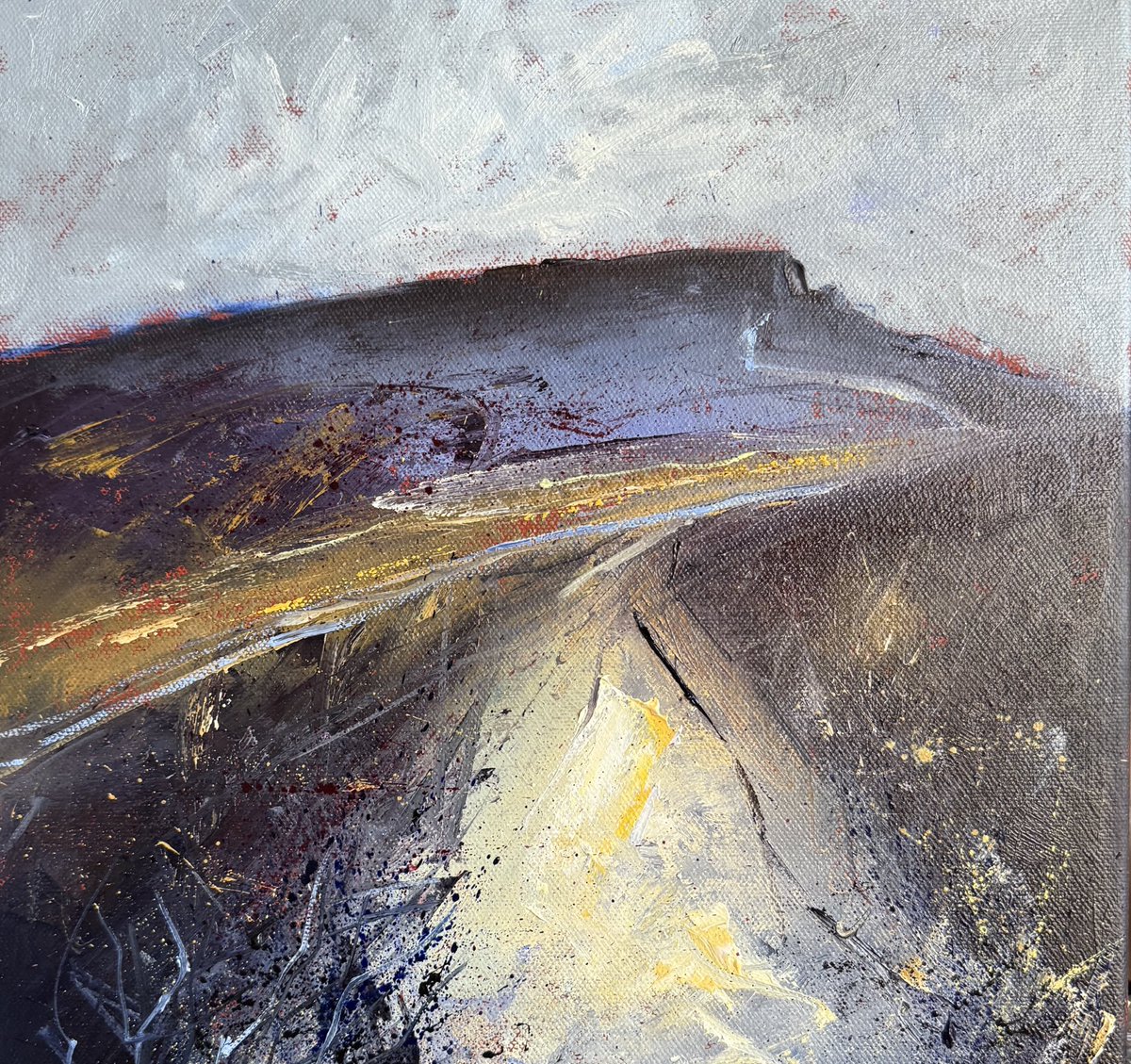 staithesartist's tweet image. #Autumn #HiggerTor now finished. I just added a few tweaks here and there as I wanted to keep the energy and freshness. Knowing when to stop, not always easy. #oils #landscape 12x12” block canvas