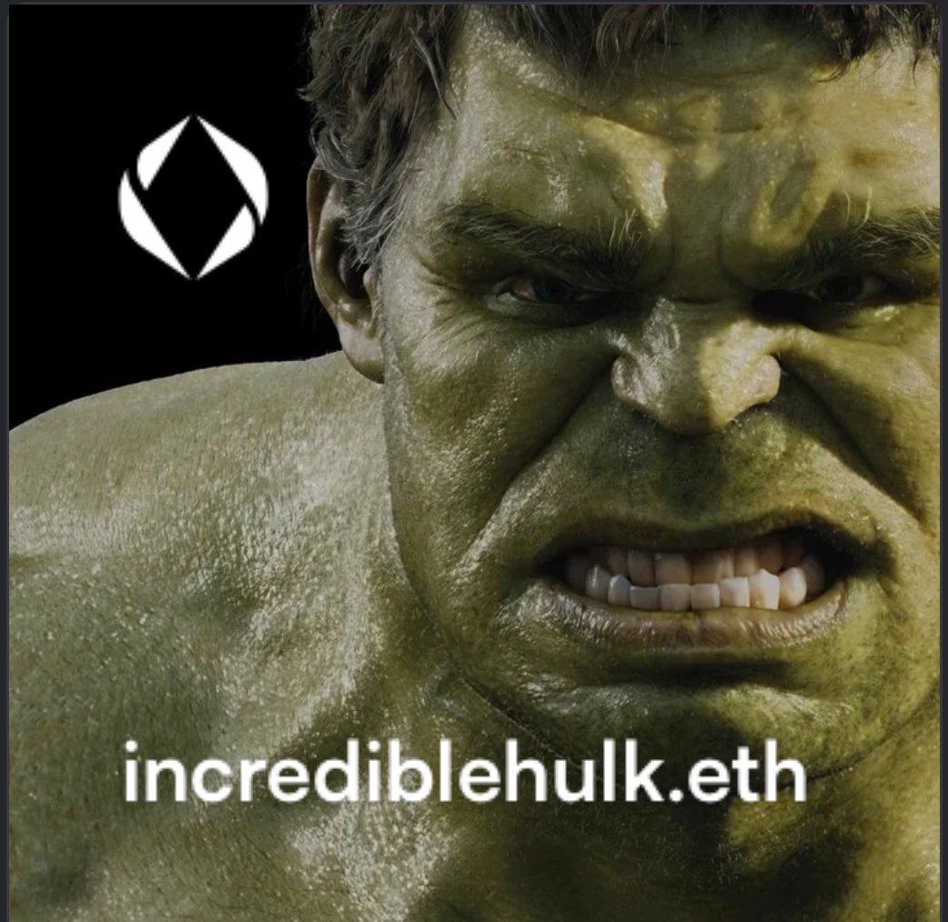 twocdubs.eth | funkodaddy.eth | memecoins.hbar (@twocdubs) on Twitter photo Donβt worry if you canβt afford Hulk at 77e, come grab Incredible Hulk for a little lower! ππ€ Not sure why itβs not in the Marvel category on <a href="/ensvision/">Vision.eth</a>. 
#Marvel #hulk #ens Donβt worry if you canβt afford Hulk at 77e, come grab Incredible Hulk for a little lower! ππ€ Not sure why itβs not in the Marvel category on <a href="/ensvision/">Vision.eth</a>. 
#Marvel #hulk #ens
