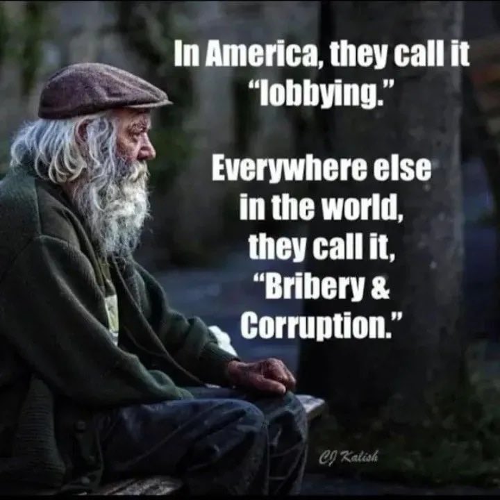 In America, they call it
"lobbying."
Everywhere else in the world, they call it,
"Bribery &amp; Corruption."