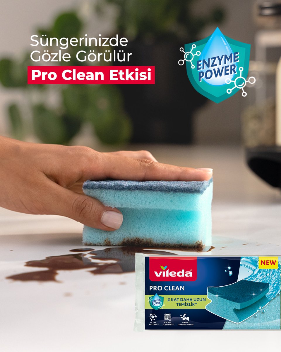 ViledaTR's tweet image. Mutfağınızda sünger çok gördünüz…
Ama bu, oyunu değiştiriyor. ✨

Vileda Pro Clean Oluklu Sünger, 2 kat daha uzun ömürlü etkisi ile mutfağınızda gözle görülür, sürdürülebilir bir etki bırakıyor. Daha az tüketimle hem cebinizi hem dünyayı korur. 

#Vileda #ViledaTürkiye #ProClean