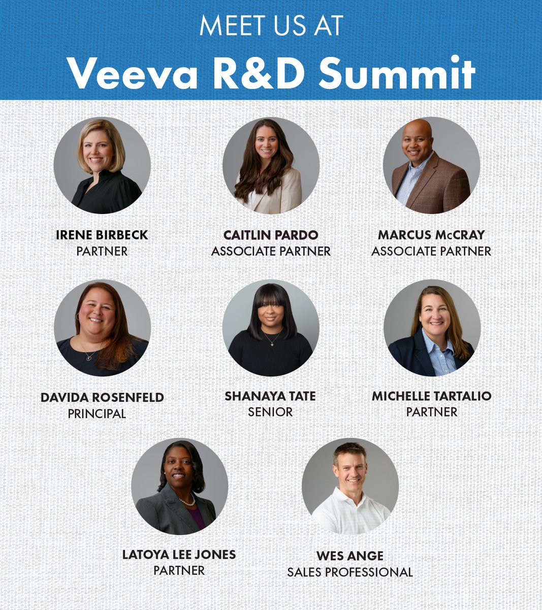 Attending the #Veeva R&amp;D Summit? Here are just a few of the folks attending from Clarkston Consulting that would love to connect with you!

September 2 - 4, 2025  |  Boston, MA
Event info &gt;&gt; hubs.ly/Q03Fdldq0