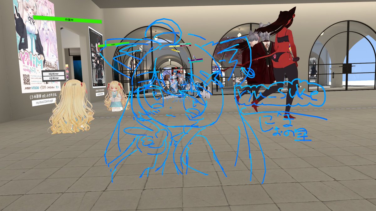 似顔絵書いてもろたー
 見えにくいけどｗｗ  

#VRChat