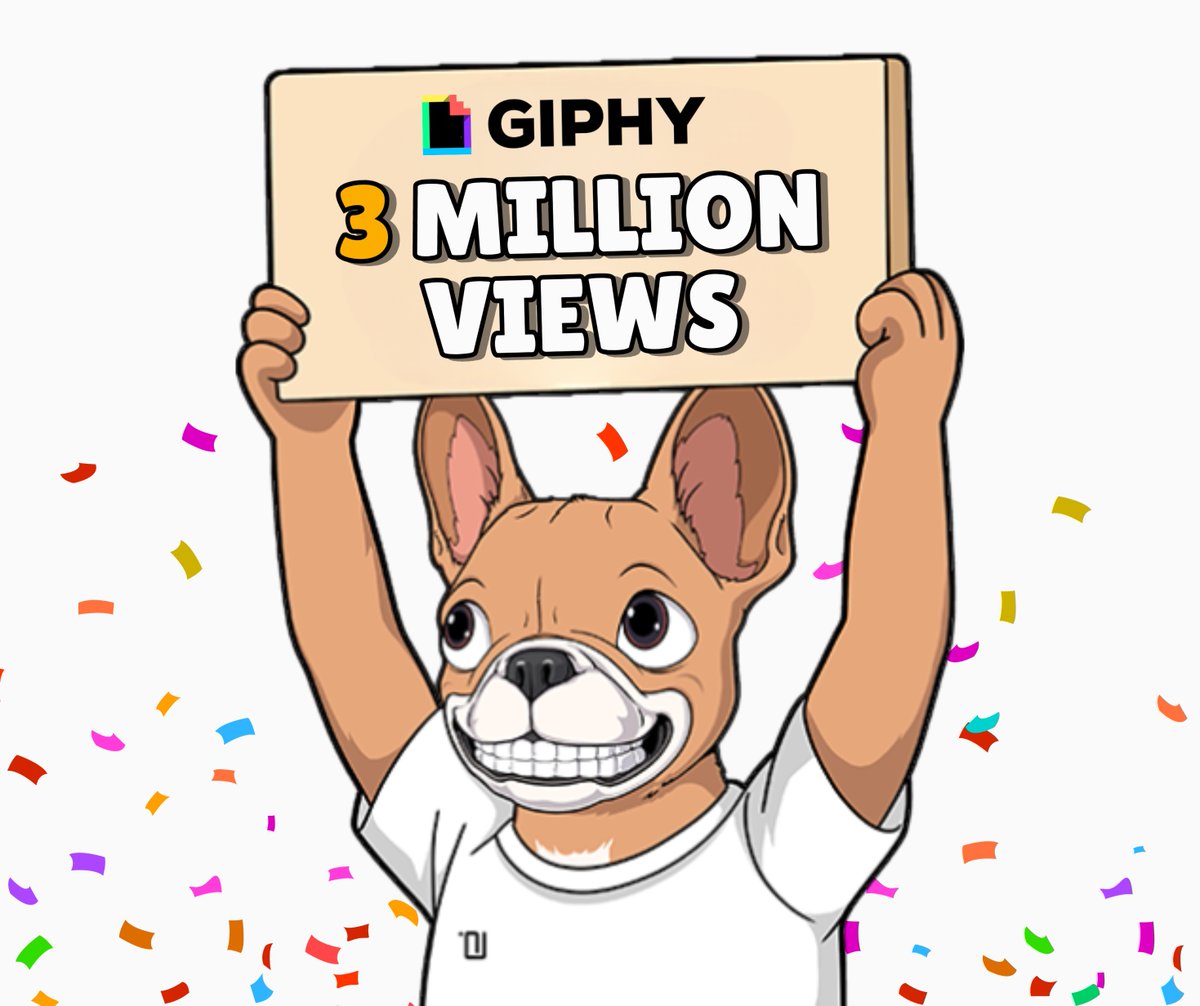 3M+ GIF VIEWS

First of many milestones achieved by Underdogs.

This isn’t just reach, it’s culture in motion.

Our vibe is spreading across every platform &amp; the best part is:

We’re just warming up.🐾