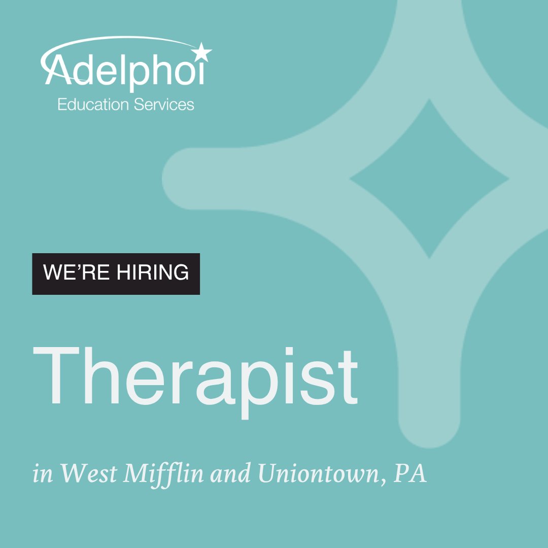 Now Hiring Behavioral Health Therapists

Adelphoi Education’s Therapy in Schools program is seeking therapists in Uniontown and West Mifflin, PA who are ready to make an impact where students need it most.

📚 Learn more: adelphoieducation.org
📌 Apply: adelphoi.org/careers