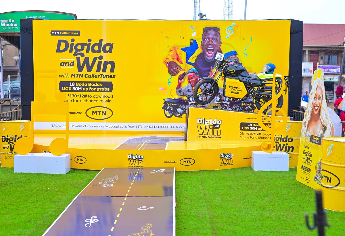Luweero, the vibe is unstoppable. We’re giving out the 14th boda boda in the #DigidaAndWin promo today. 

Set your caller tune  and stand a chance to win boda bodas &amp; millions in MoMo up for grabs.

Dial *170*12# to download your tune now.
#MakeYourDay | #MTNCallerTunez