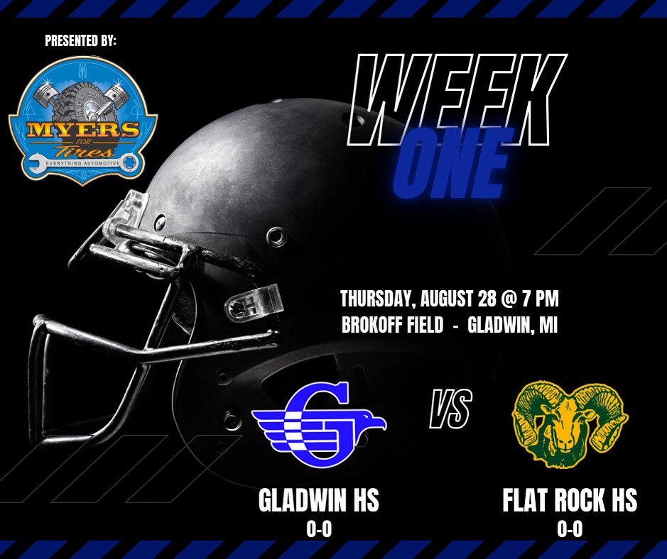 Flying G Football is back this Thursday! Coming off back to back final four appearances, the Flat Rock Rams will be making the 180 mile trek up I-75 for the first ever meeting between the two schools. Here is everything you need to know about game day: