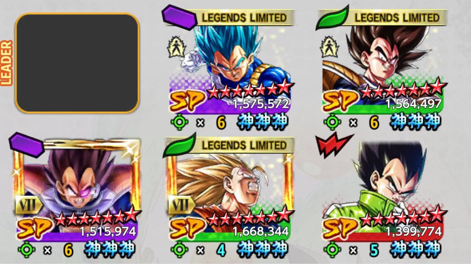Big on GT, but lowkey hoping for the Vegeta clan Ultra ability. These teams could be fun af with a dominant #1 rn 
(Also coatgeta zenkai pls)