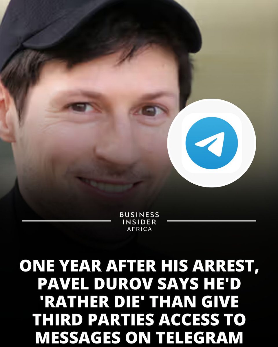 Telegram CEO Pavel Durov said he'd "rather die" than give third parties access to messages on Telegram.

Durov was detained by French authorities last year and charged with six crimes related to illegal activity on his platform.

In a social media post on Sunday, Durov said the