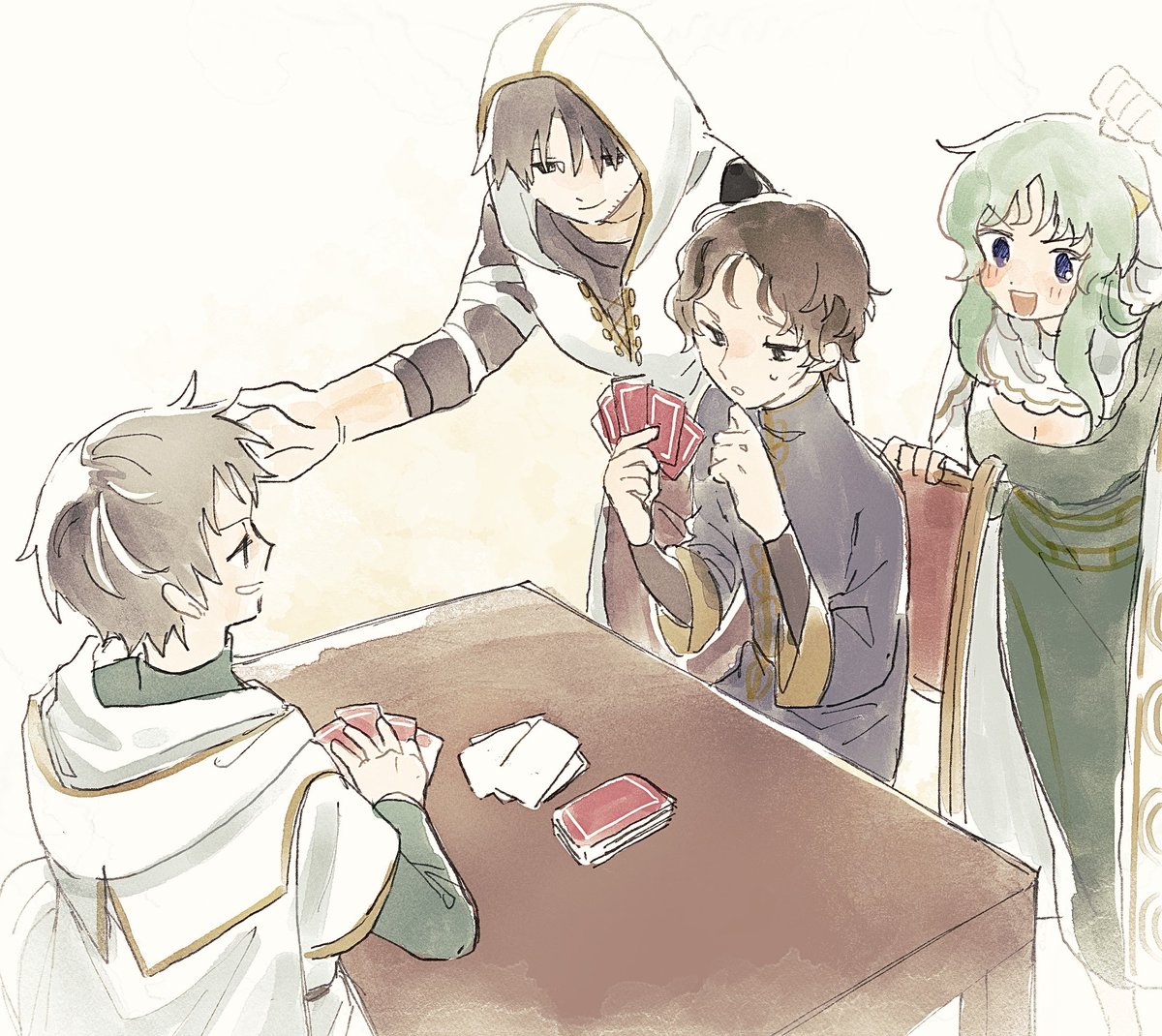 今日はずっとわちゃわちゃしてる絵を描いていた