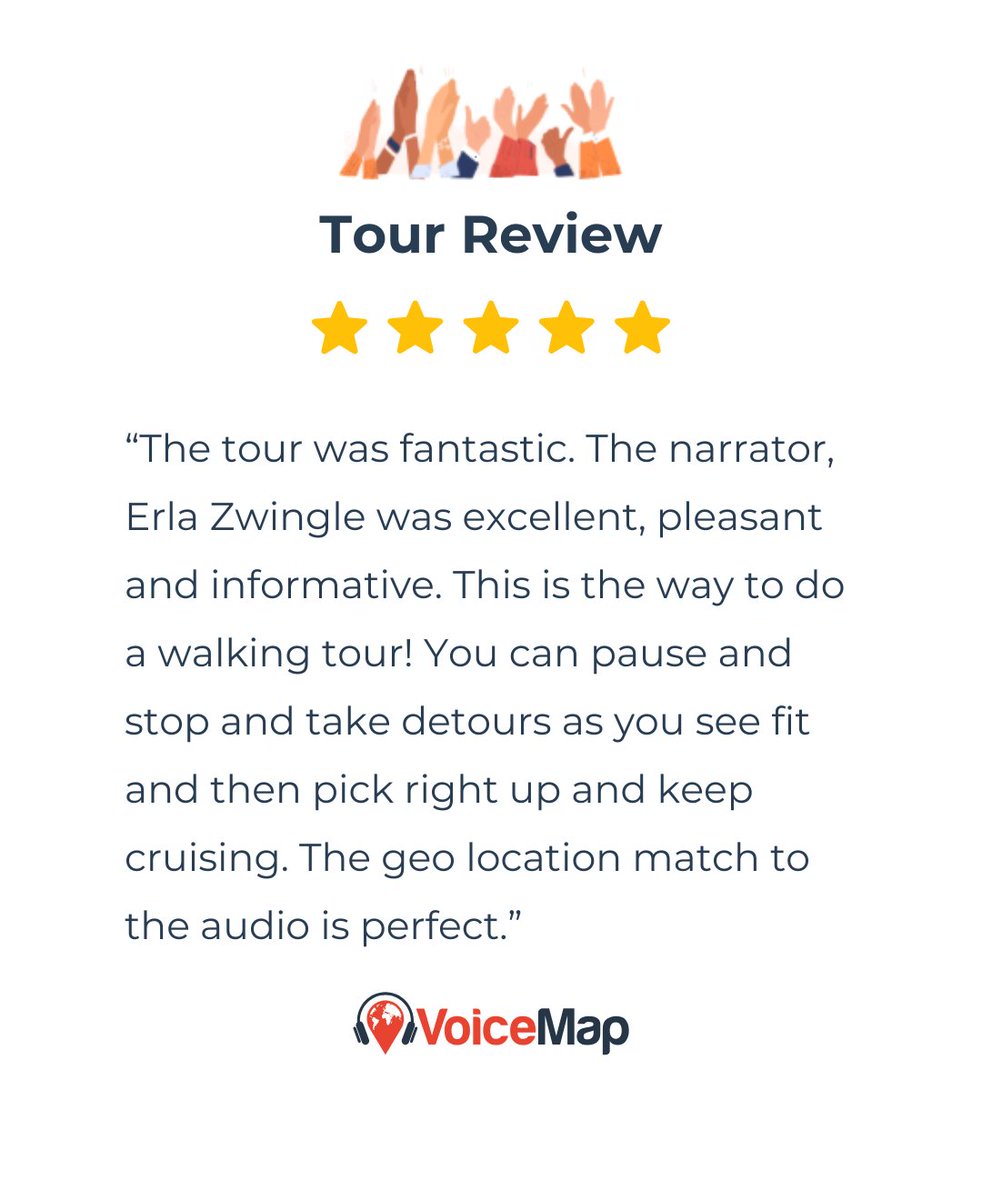MyVoiceMap's tweet image. ⭐⭐⭐⭐⭐ “You can pause and stop and take detours as you see fit and then pick right up and keep cruising.”

VoiceMap’s audio tours give you the flexibility to explore at your own pace, without missing any fascinating details 🚶‍♀️✨

#VoiceMap #AudioTour #WalkingTour #5Stars