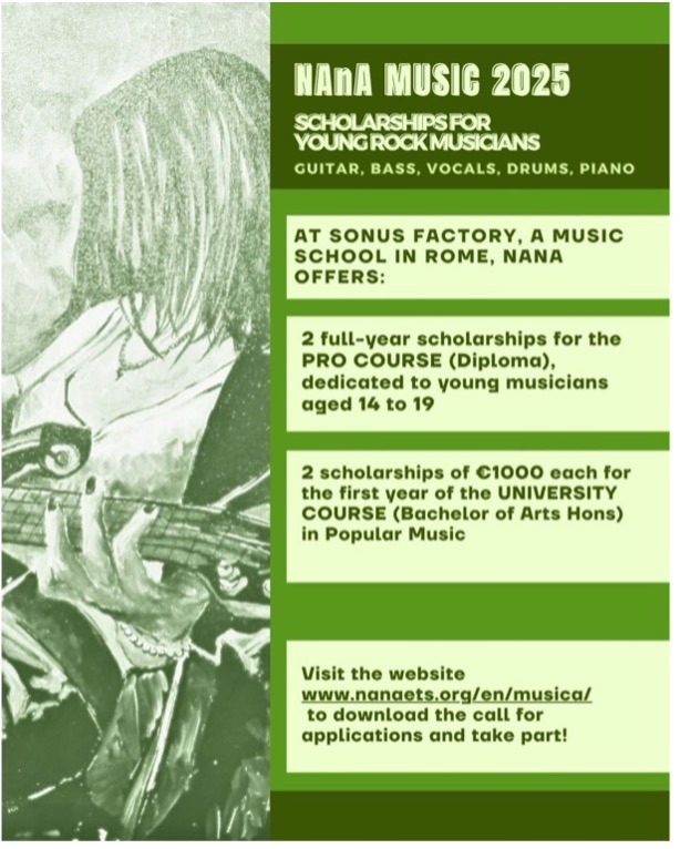 Don’t miss the opportunity to apply for one of four full-year #scholarships for the Pro Course and the Bachelor of Arts at Sonus Factory in Rome!

📅 Application deadline: 7th September 2025

For more details and to apply: mailchi.mp/f1c8d85bb666/n…