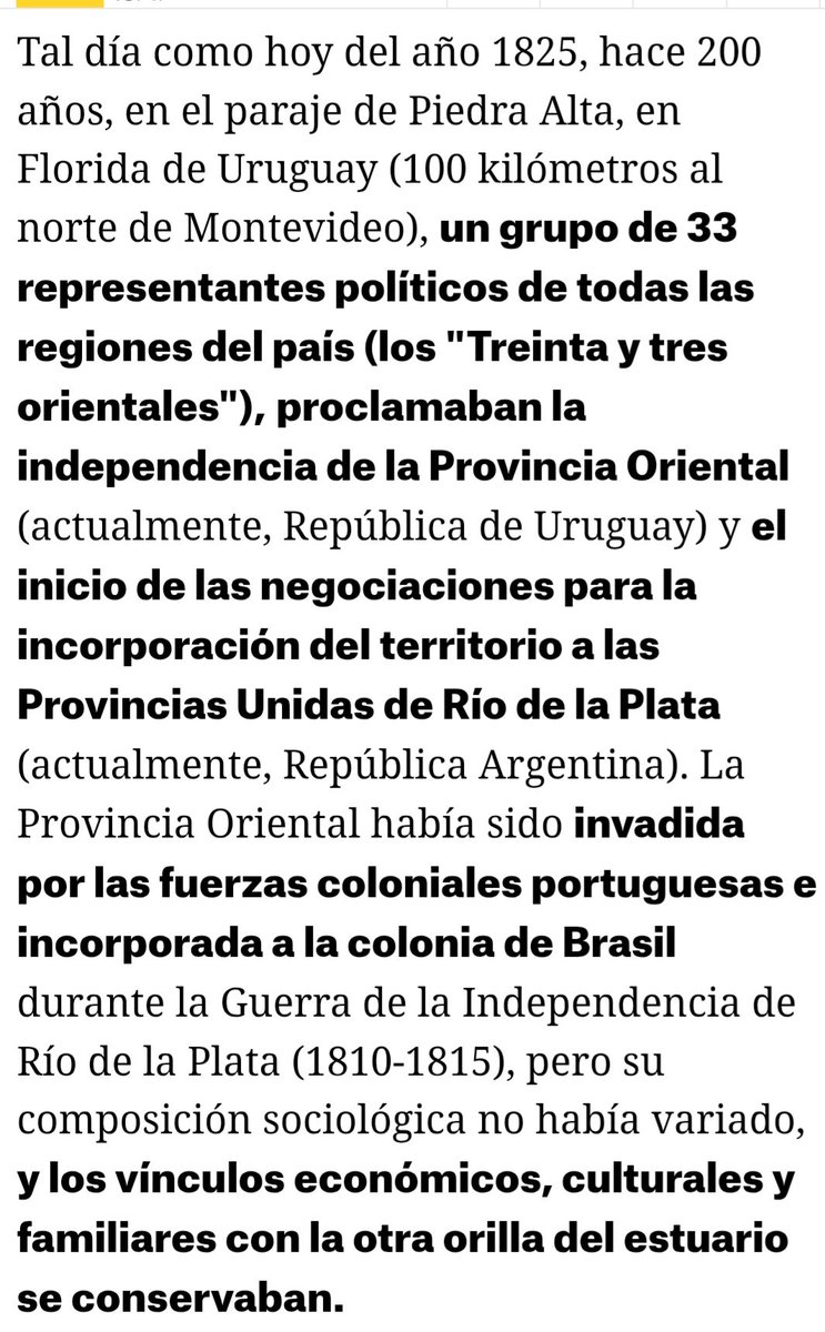 200 anys de la commemoració de la "independència de l'Uruguai de tota ingerència estrangera".
Llibertat o Mort!..el millor llegat..
L'himne Nacional diu:
sabremos cumplir!..
alguns sí..
No venderás el rico patrimonio de los orientales al bajo precio de la necesidad.
Visca!