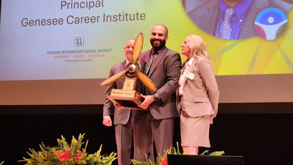 Genesee ISD (@geneseeisd) on Twitter photo Congratulations to Jason Carlisle, Principal at <a href="/GCILearns/">Genesee Career Institute</a>, on receiving the prestigious #GeneseeISD Navigator Award! Jason was honored because he exemplifies our mission statement; Leadership, Service, and Innovation. 👏 We’re proud to recognize his impact across our district! Congratulations to Jason Carlisle, Principal at <a href="/GCILearns/">Genesee Career Institute</a>, on receiving the prestigious #GeneseeISD Navigator Award! Jason was honored because he exemplifies our mission statement; Leadership, Service, and Innovation. 👏 We’re proud to recognize his impact across our district!