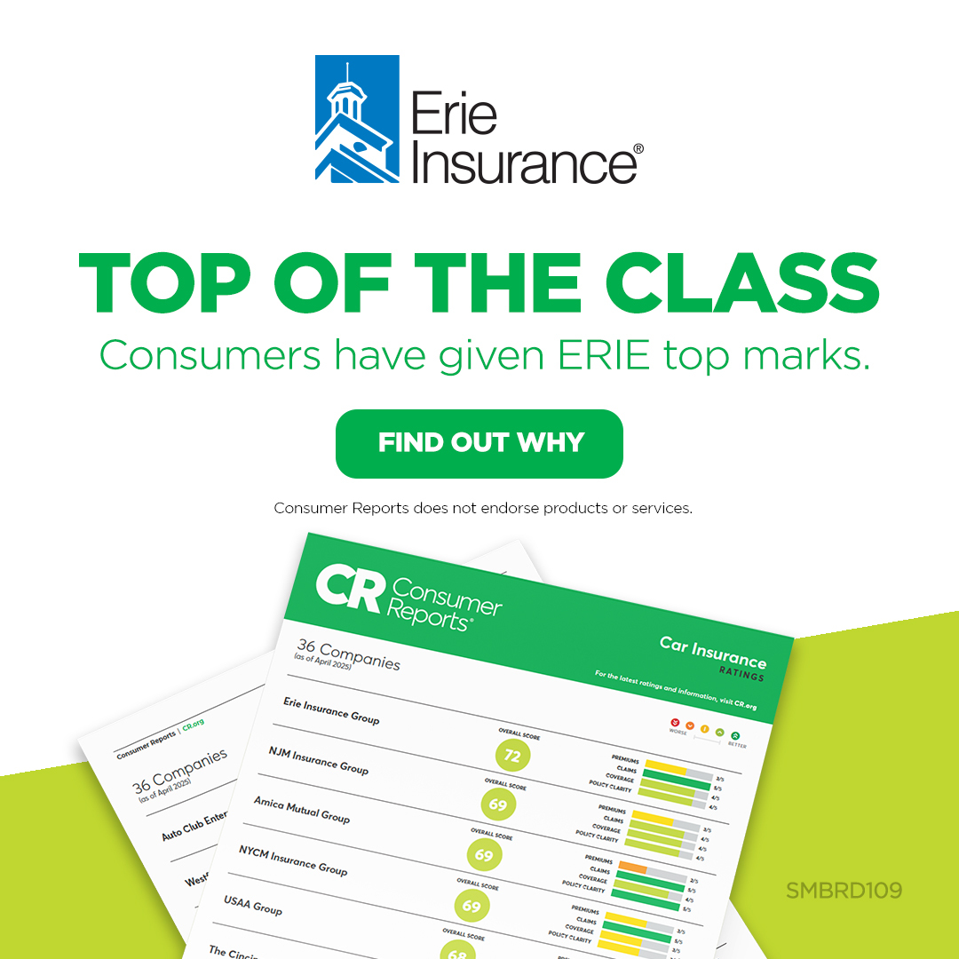 integrity_first (@integrity_first) on Twitter photo Erie Insurance is the top-rated auto insurance company according to Consumer Reports.
We represent the best. See what ERIE can do for you and let us give you a quote at erieinsurance.com/cr. Erie Insurance is the top-rated auto insurance company according to Consumer Reports.
We represent the best. See what ERIE can do for you and let us give you a quote at erieinsurance.com/cr.