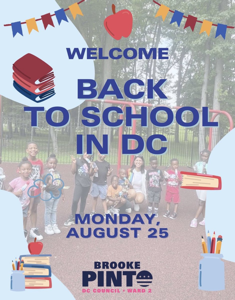 Happy first day back to school, DC! 
✏️📚🎒

I’m so excited for our kids as they explore new topics, make new friends, and unlock a whole new part of themselves this year! Thank you to all of our teachers working so hard to ensure this is a wonderful school year, and