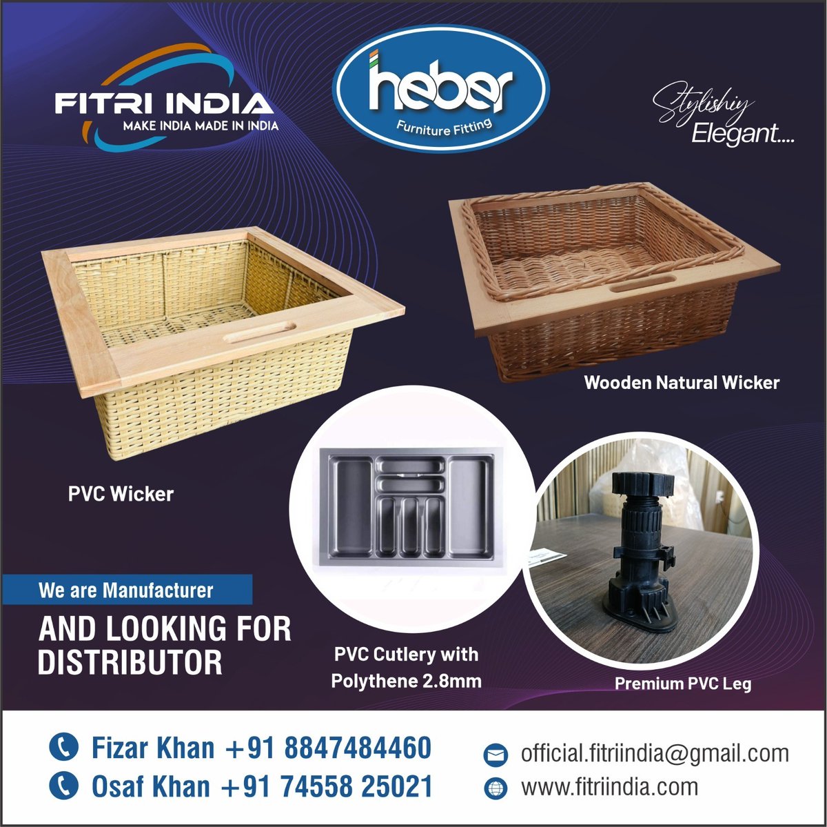 HardwareSamachr's tweet image. Choose Fitri India for all your furniture and material needs–making your space better, one piece at a time.
#FitriIndia #Bengaluru #FurnitureSolutions #PVCWicker #WoodenNaturalWicker #FurnitureFittings #FurnitureAccessories #FurnitureHardware #KitchenAccessories #KitchenSolutions