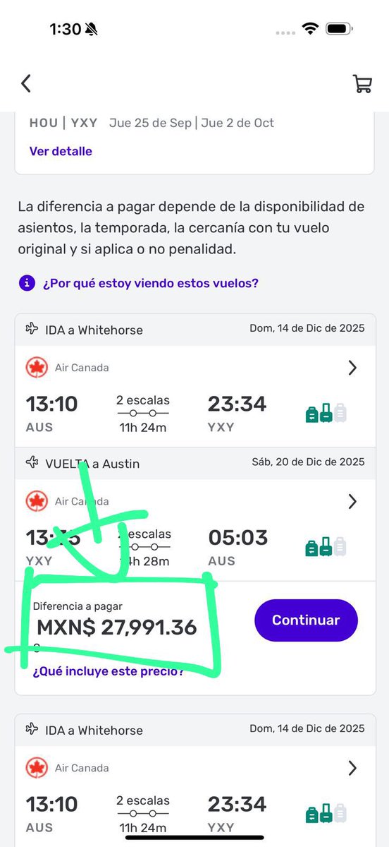 TNaiely's tweet photo. #despegar #fraude
No entiendo por qué si me están dando la
Opción de cambiar la ruta y las fechas de mis vuelos por $27,991 me están negando el cambio x la tarifa que aparece en su app @DespegarMx
@Profeco me marcan y me cancelan por qué dicen que son $99,450 https://t.co/LSlbjPEZvp