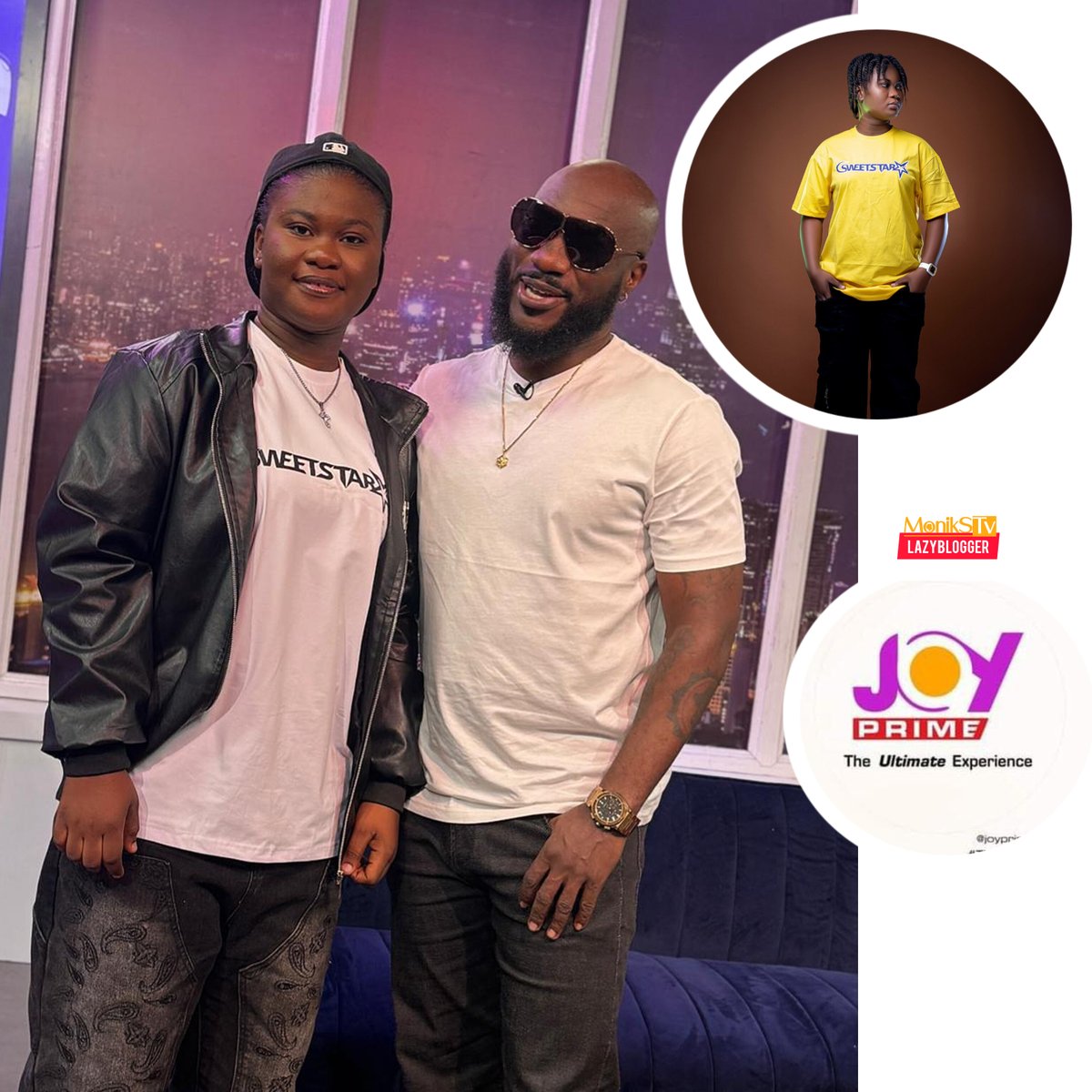 monikstv's tweet photo. Atebubu-born Fast-rising rapper @sweetstargh with Ghanaian highlife Legend Kwabena Kwabena unifying in the studios of JoyPrime. https://t.co/mLTlZYt0f8