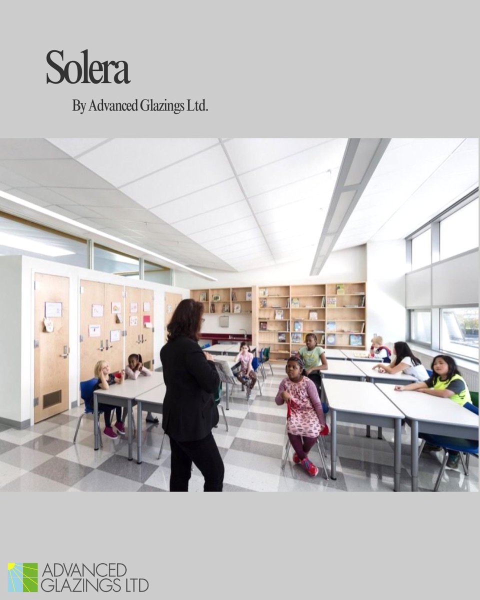 Solera_Daylight's tweet photo. Better daylight = better learning.
Solera® = glare-free comfort, R25 insulation, and acoustic control.
📩 Contact us for more information!
https://t.co/zZMng641Ep
#SoleraGlass #EducationDesign #BetterBuildings https://t.co/HNwkQpALlC