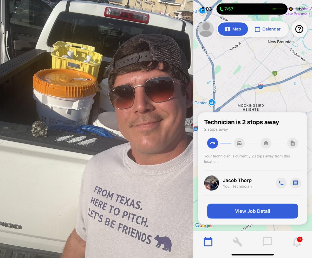 KenziesPoolBoy's tweet image. I’m driving 52 hours round trip from Texas to San Francisco in my pool cleaning truck.

I’m raising money.

If I win, every home service will be experienced like the screenshot below.

Networking is the weakest part of my game.

Twitter’s the only reason I know anyone. I was…