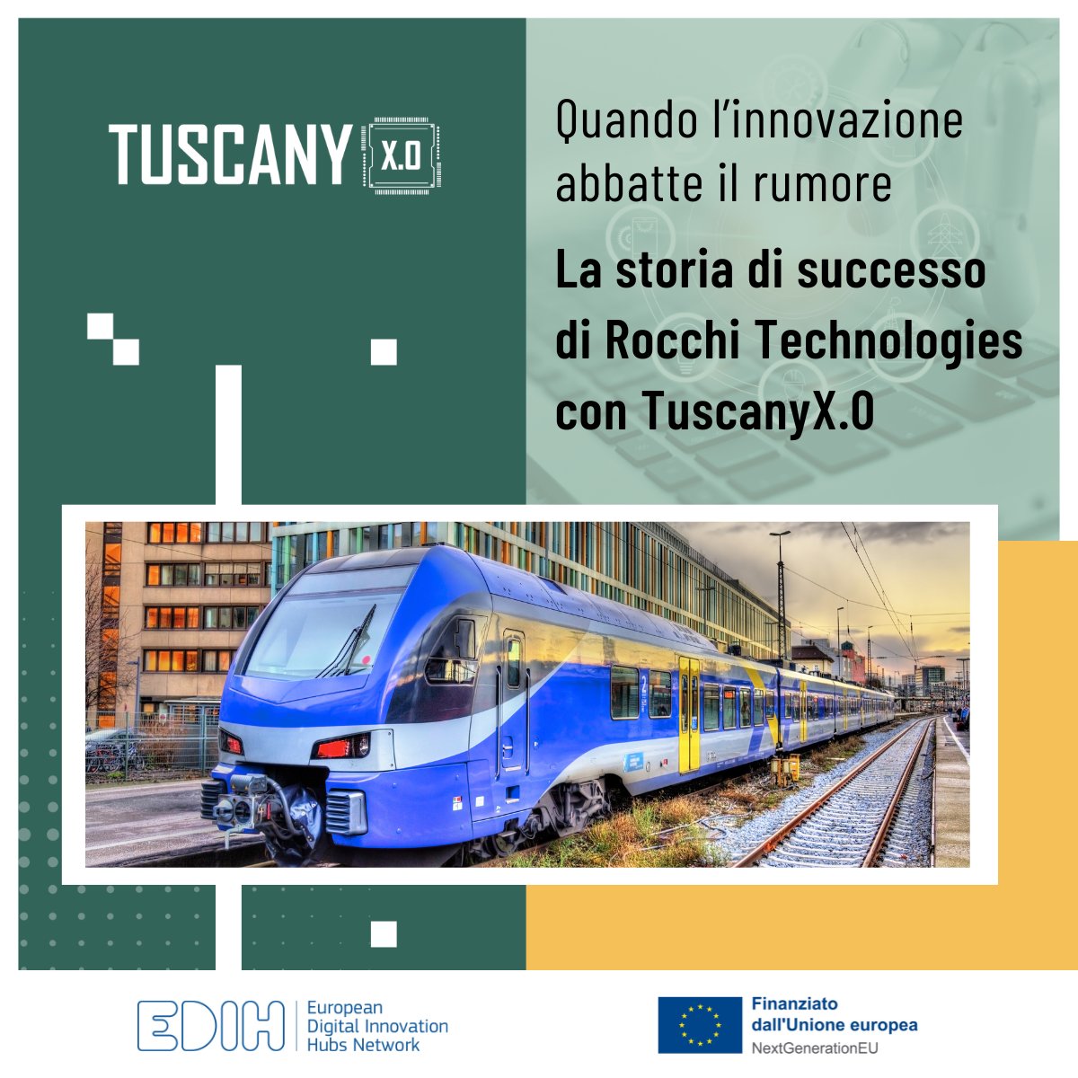 La startup innovativa Rocchi Technologies ha trasformato un’idea in un progetto concreto per ridurre l’inquinamento acustico nel contesto ferroviario urbano, grazie a un percorso con Tuscany X.0 
Scopri la storia di successo sul nostro sito 👉 tuscanyx.eu/2025/08/25/sto…