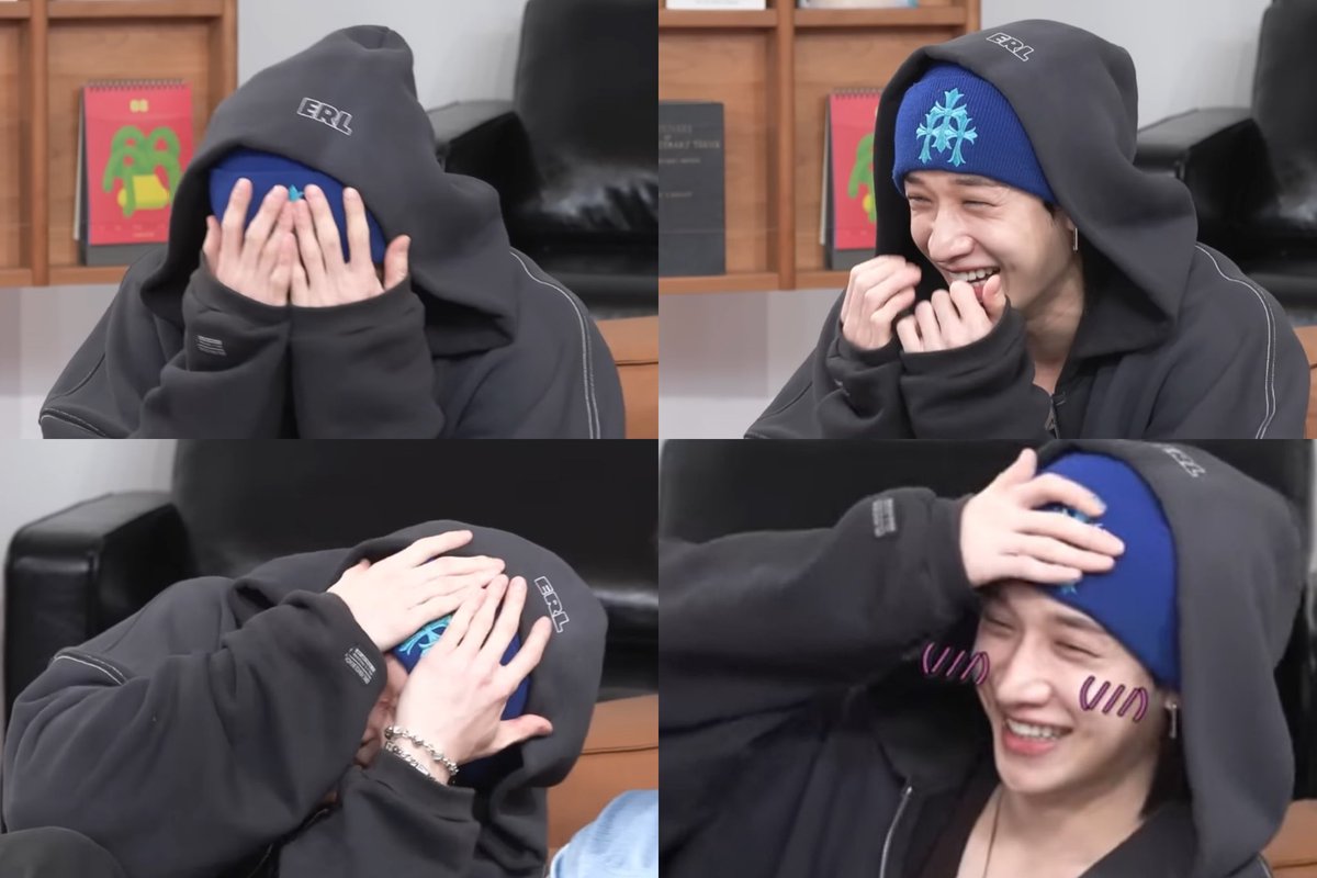 witch1vy's tweet photo. this sequence of chan being shy because he was complimented he’s so adorable😭 https://t.co/5LCV3u3d3r