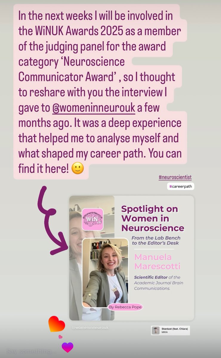 ManuelaMarescot's tweet image. Looking forward to this collaboration as a judging panel with @WomeninNeuroUK .  You can learn more about my career path between #neuroscience and #sciencecommunication by reading the interview I gave a few months ago ➡️  edin.ac/4lH6TmE #sciencecommunicator