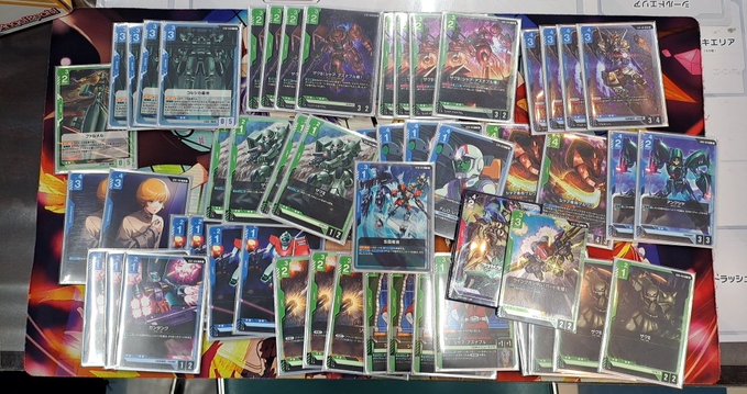 [ガンダムカードゲーム]
 本日20:30より開催の「ショップバトル」終了いたしました。 

今回の優勝者は、「リキ」さんになります。 優勝おめでようございます！🎉
使用デッキ：青緑ファースト  

コメント「包囲戦術買ったので入れました！！」

来週も開催ございますのでお待ちしております。