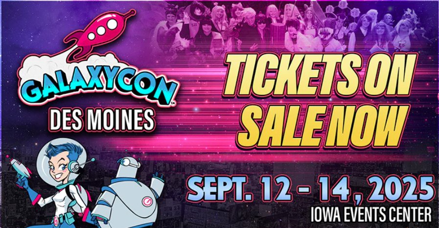 Heading to GalaxyCon Des Moines  September 12–14! You’ll find me in Artists Alley—come hang out!

galaxycon.com/pages/galaxyco…