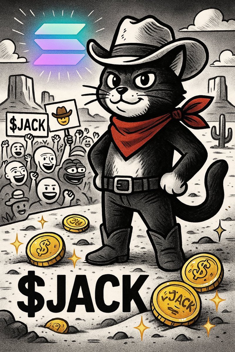 Eterna1_NFT's tweet image. It’s time to stop watching from the sidelines. 🚀
$JACK is not just another memecoin, it’s the cowboy riding straight to the moon and beyond 🎒🤠.
While others fade, Jack is rising fast, backed by a fearless community that knows this is bigger than hype. this is a movement. ✨…