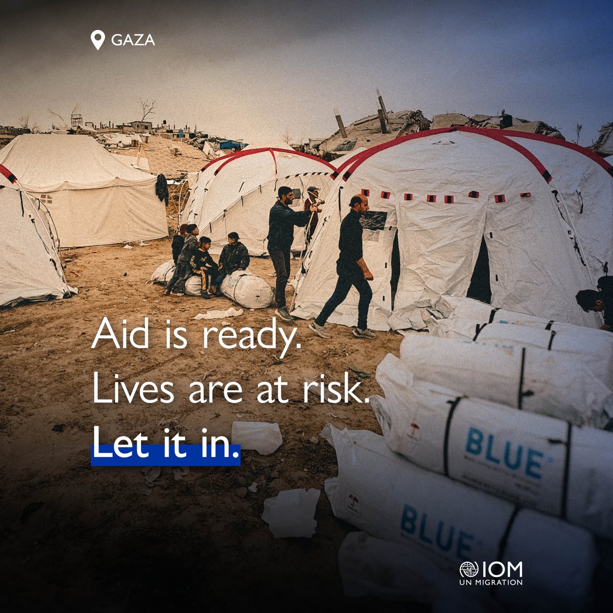#Gaza cannot wait.

Palestinians face an unprecedented humanitarian catastrophe. No safe shelter. Limited access to water, food and medicine.

We are ready to deliver lifesaving aid.

The time to act is now. Let aid in.