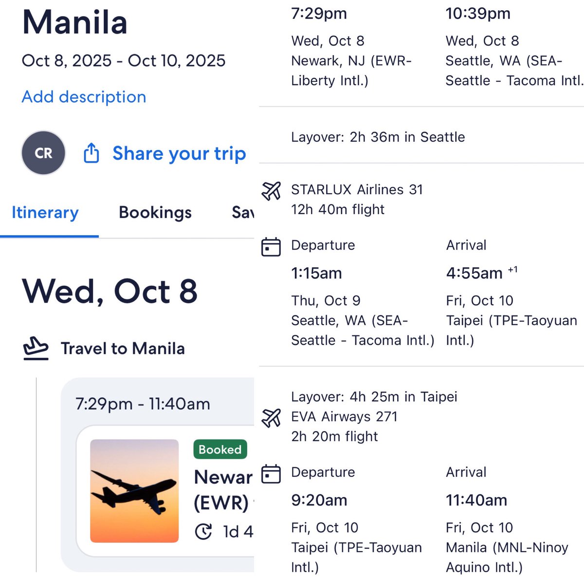 October 8 papunta ng pinas 🥰