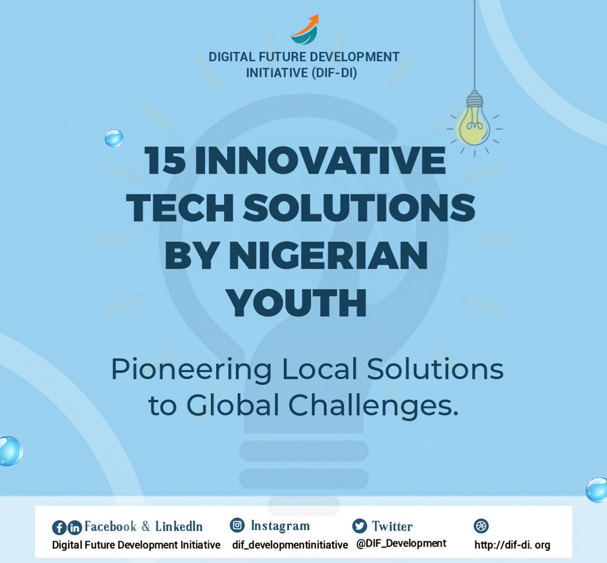 DiF_Development's tweet photo. 15 Innovative Tech Solutions by Nigerian Youth. 

Across different sectors, young Nigerians are pioneering technology-driven solutions that address pressing local challenges while contributing to global progress. 

#DiF_DI #innovativesolutions
#youthintech #digitalinclusion https://t.co/j9AmZ18R5g