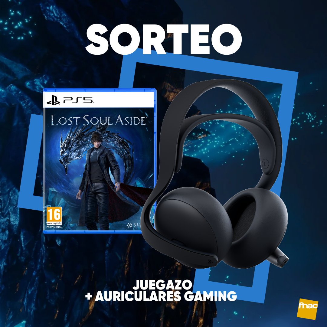 Fnac España (@fnac_esp) on Twitter photo 💥 SORTEO 💥
¿Quieres llevarte el Lost Soul Aside para PS5 y unos auriculares gaming Pulse Elite Midnight Black?
✅ Sigue a <a href="/Fnac_ESP/">Fnac España</a> y <a href="/PlayStationES/">PlayStation España</a>
✅ RT
✅ Menciona a un amigo con #LostSoulAsideFnac
Resultado el 1/09
BBLL: your-promos.com/pub/vMgV1Za 💥 SORTEO 💥
¿Quieres llevarte el Lost Soul Aside para PS5 y unos auriculares gaming Pulse Elite Midnight Black?
✅ Sigue a <a href="/Fnac_ESP/">Fnac España</a> y <a href="/PlayStationES/">PlayStation España</a>
✅ RT
✅ Menciona a un amigo con #LostSoulAsideFnac
Resultado el 1/09
BBLL: your-promos.com/pub/vMgV1Za