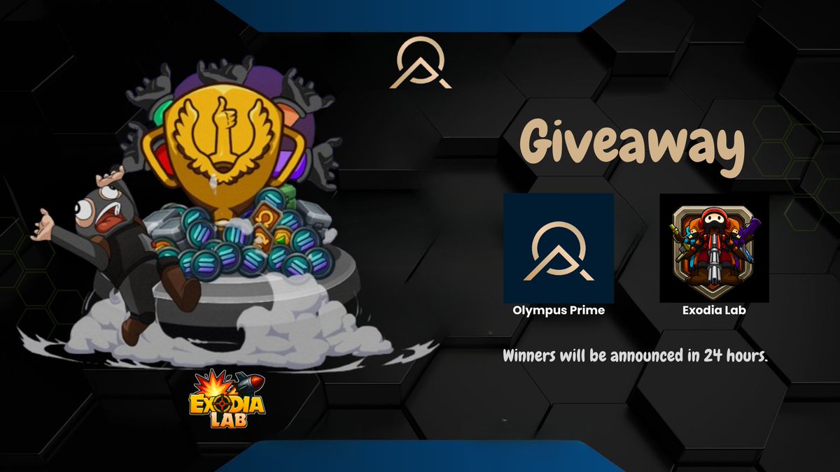 Olympus Prime (@olympuspr1me) on Twitter photo 🎉 Olympus Prime x Exodia Lab 🎉
We’ve teamed up with <a href="/ExodiaLab/">Exodia Lab</a> to drop a massive giveaway to celebrate the launch of their games on Solana.
Rewards:
🏆 3 chests (0.1 SOL each)
🏆 1 NFT (valued at 100 USDT), which will be released at the end of September
🏆 1 NFT (Golden Rolex 🎉 Olympus Prime x Exodia Lab 🎉
We’ve teamed up with <a href="/ExodiaLab/">Exodia Lab</a> to drop a massive giveaway to celebrate the launch of their games on Solana.
Rewards:
🏆 3 chests (0.1 SOL each)
🏆 1 NFT (valued at 100 USDT), which will be released at the end of September
🏆 1 NFT (Golden Rolex