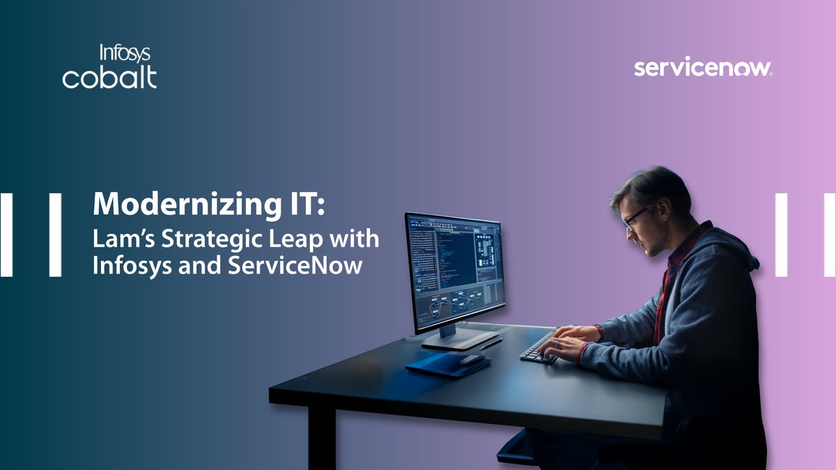 Infosys's tweet image. Lam Research&apos;s strategic leap with Infosys &amp;amp; #ServiceNow is a testament to strong collaboration. This enterprise transformation roadmap achieved significant ROI with 20% reduction in ticketing &amp;amp; 99.95% accuracy in asset management. infy.com/3JphKV4 #InfosysCobalt
