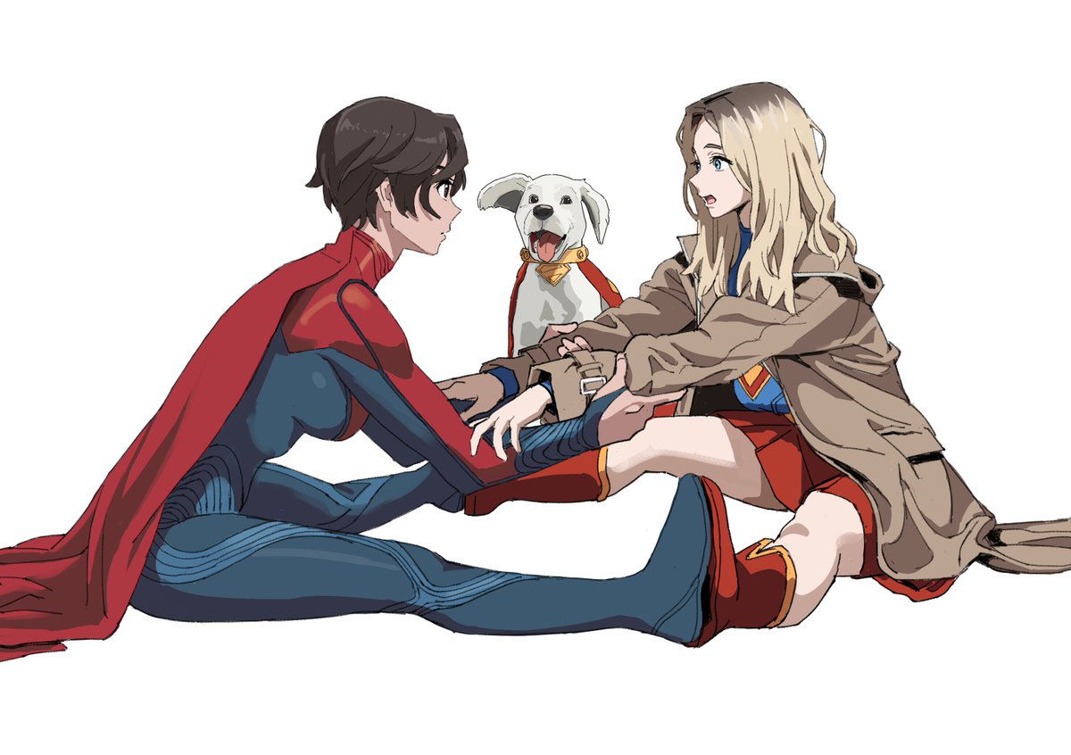 Supergirl stretching